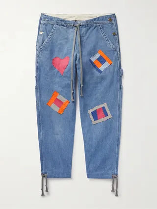 Gees B Tapered Appliquéd Jeans