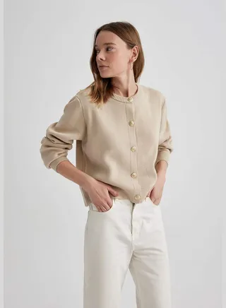 Woman Tricot Cardigan Long Sleeve