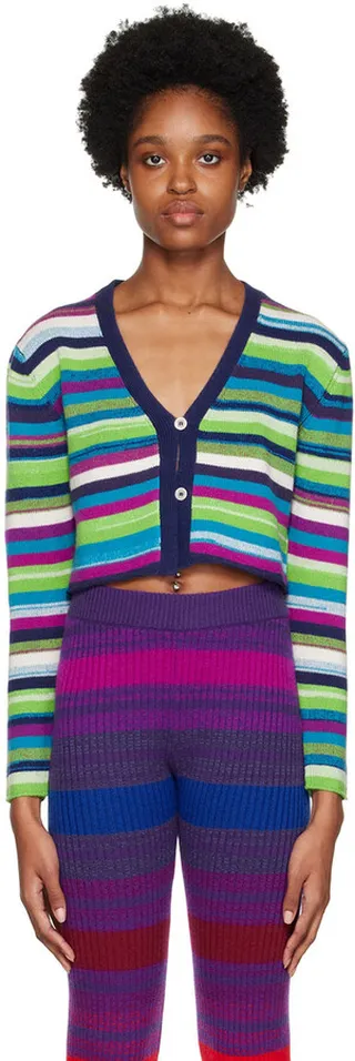 The Elder Statesman Multicolor Mirage Cardigan