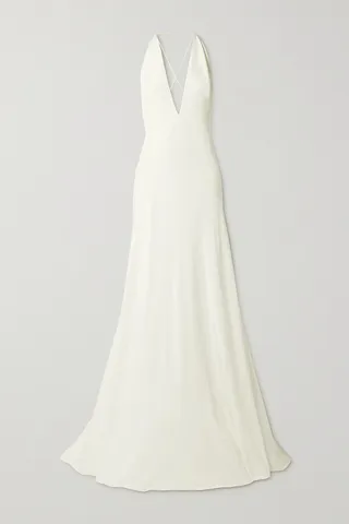 Michael Lo Sordo - Alexandra Silk Crepe De Chine Gown - Ivory