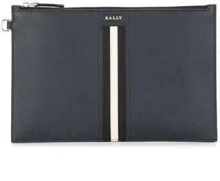 Striped Detail Clutch Bag