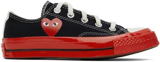 Comme des Garçons Play Black & Red Converse Edition Chuck 70 Low-Top Sneakers