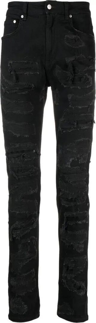 Shredded Denim skinny-cut jeans