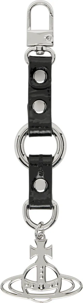 Vivienne Westwood Black Crinkle Keychain
