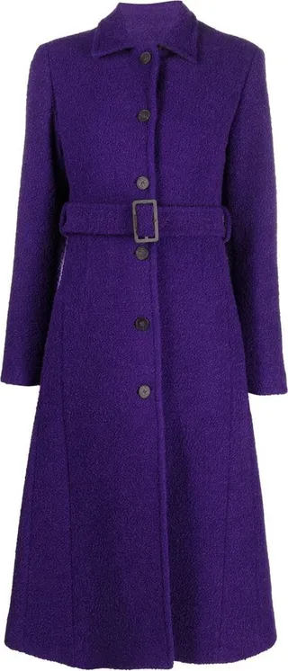 Belted Single-Breasted Coat