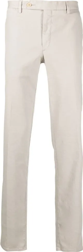 Straight-Leg Cotton Trousers
