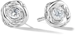 18kt white gold Infinity diamond stud earrings