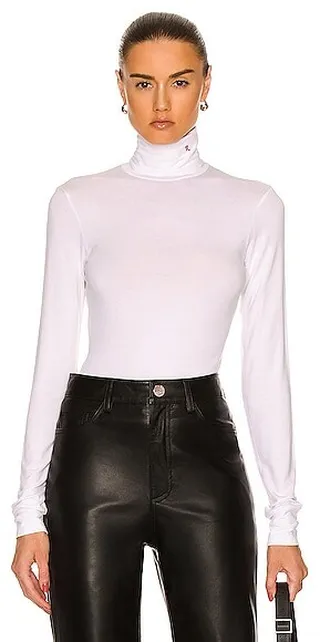 Raf Simons Turtleneck Top in White