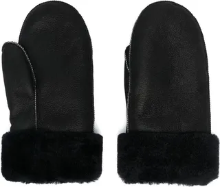 Logo-Patch Shearling Gloves