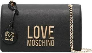 Logo-Lettering Faux Leather Shoulder Bag