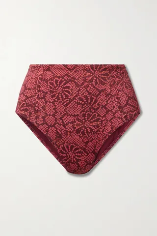 Ulla Johnson - Zahara Printed Bikini Briefs - Red
