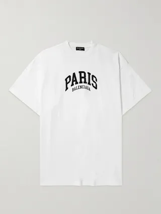 Cities Oversized Logo-Print Cotton-Jersey T-shirt
