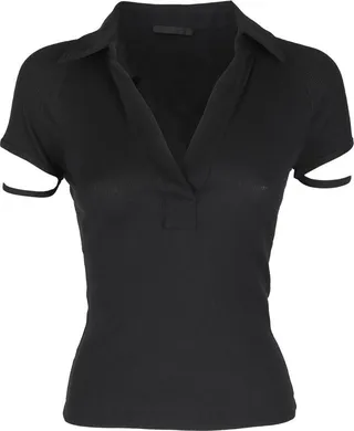 Helmut Lang V-Neck Buttonless Polo Shirt