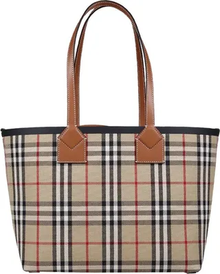 Burberry Signature Checked Tote Bag