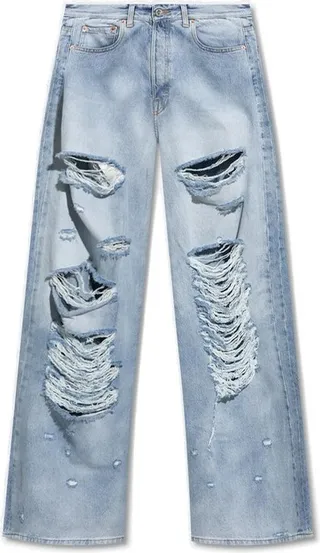 Vetements Distressed-Effect Loose Fitting Jeans