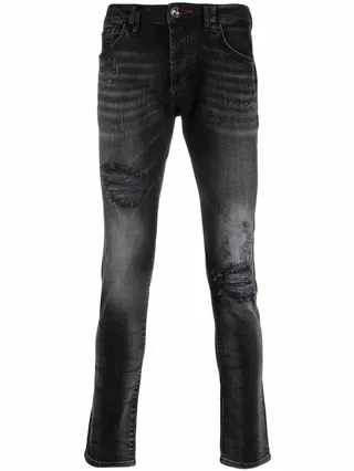 Iconic Plein distressed skinny jeans