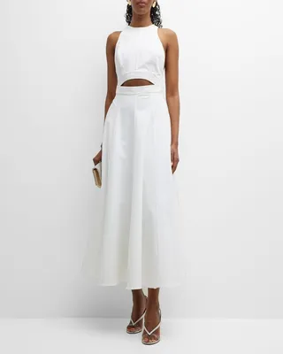 Cutout Flare Cocktail Dress