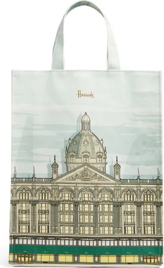 Harrods Medium Architectural Building Shopper Bag