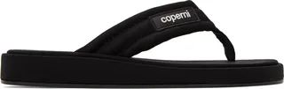 Coperni Black Quilted Flip Flops