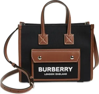 Mini Freya Horseferry Logo Canvas & Leather Tote