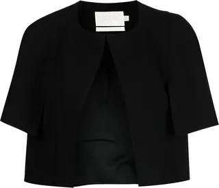 Portman cropped wool cape