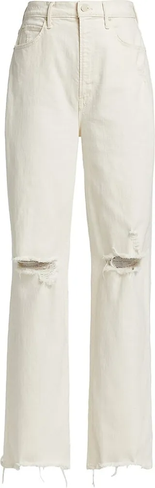 Hight-Waist Tunnel Vision Distressed Jeans
