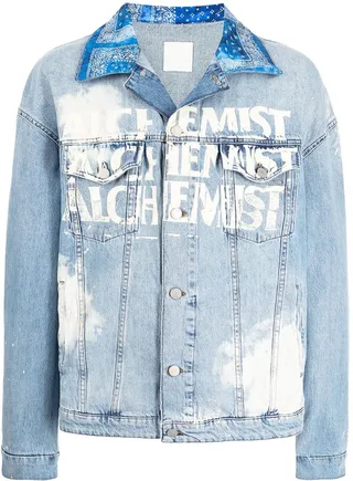 Logo-Print Denim Jacket