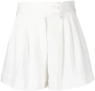 High-Waisted Straight-Leg Shorts