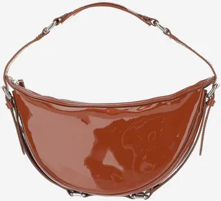 By Far High-Shine Zip-Up Shoulder Bag