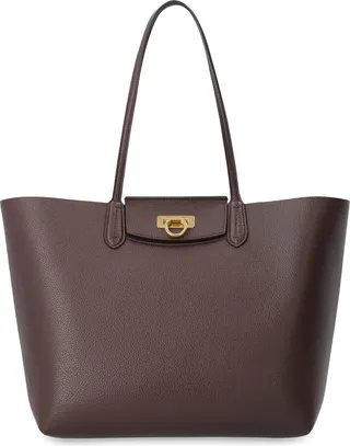 Gancini Leather Tote
