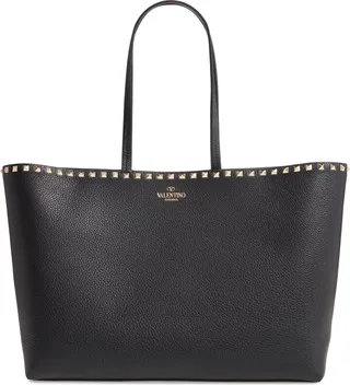 Rockstud Leather Tote