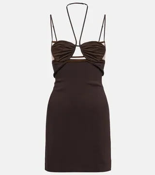 Cutout halterneck minidress