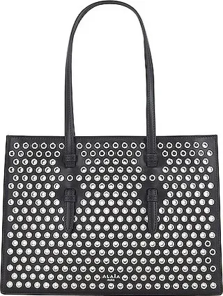 ALAÏA Flat Mina Small Bag in Black