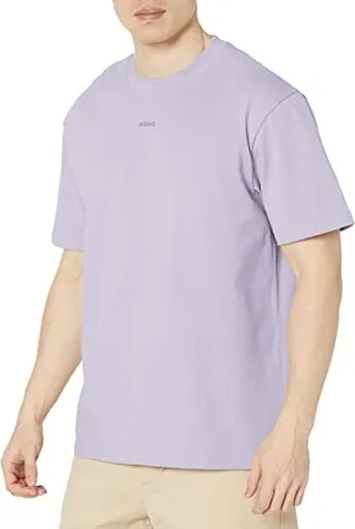 HUGO Mens Small Center Logo Jersey Short Sleeve T-Shirt