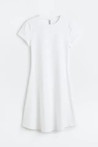 Jersey Dress with Flared Skirt