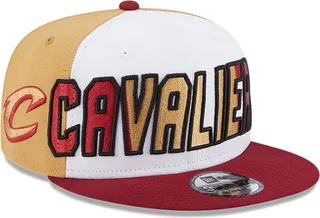 Men's New Era White and Wine Cleveland Cavaliers Back Half 9FIFTY Snapback Hat