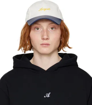 Axel Arigato White & Navy Script Cap