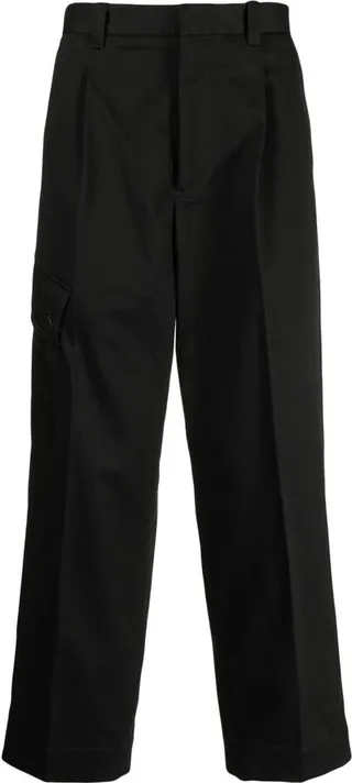 Pressed-Crease Straight Trousers