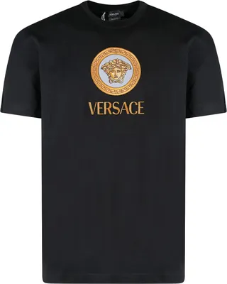Cotton t-shirt with Medusa patch