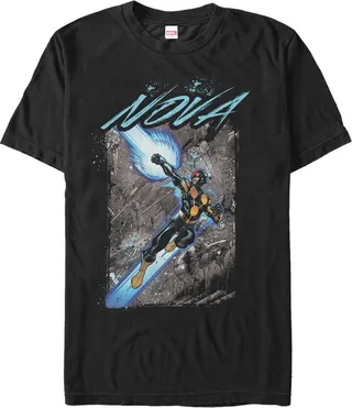 Men's Marvel Nova Blast T-Shirt - Black - 4X Large