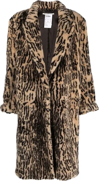 Animal-Print Faux-Fur Coat