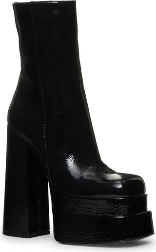 Patent Leather Platform Bootie
