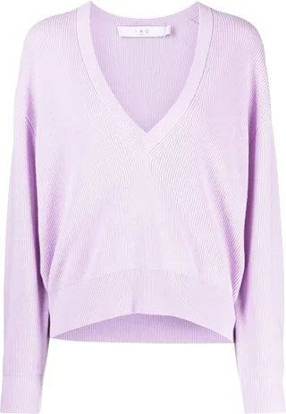 V-neck knitted jumper