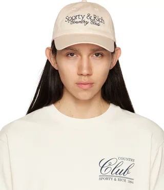 Sporty & Rich Beige 'Country Club' Cap