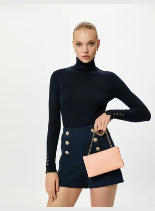 Chain Strappy Faux Leather Cross Bag