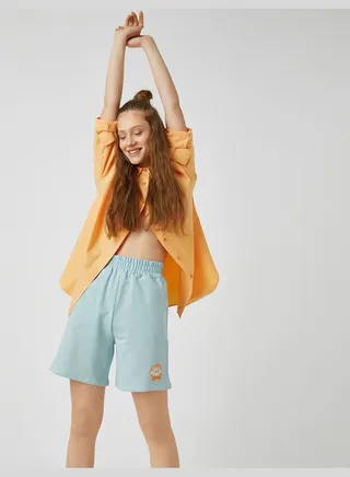 Drawstring High Rise Short