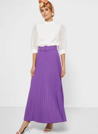 A-Line Pleated Skirt