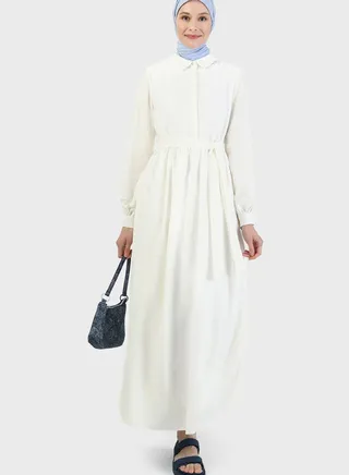 Button Down Belted Dress
