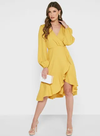 Knitted Wrap Dress