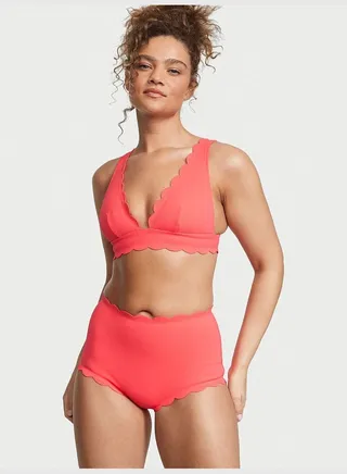 Scallop Plunge Bikini Top